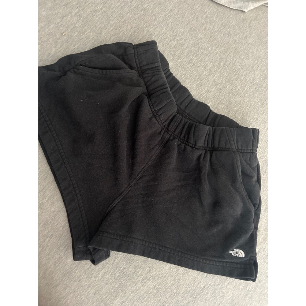 The North Face Womens Black Fleece Sweat Shorts Lounge Athletic Pockets Small